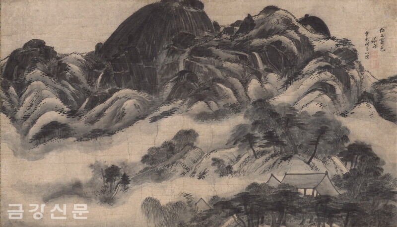 정선의 ‘인왕제색도(국보)’, 조선 1751년.