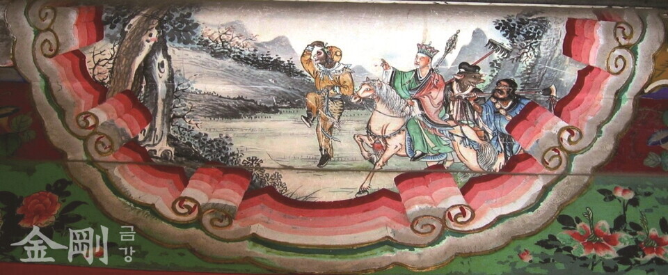 〈서유기〉의 한 장면이 중국 북경 이화원(頤和園) 벽에 그려져 있다.