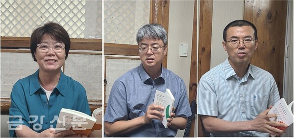  7월 4일 서울 종로구 한 식당에서 만난 저자들. 왼쪽부터 김성옥, 하영수, 박보람 교수.