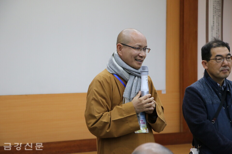 베트남전수원 한국지부 회장 탁 티 엔흥(베트남 삼보사 주지) 스님은 법문을 통해  “베트남 불교와 천태종이 함께 하며 너와 나, 그리고 우리가 모두 함께 행복할 수 있다는 생각을 했다. 베트남 불자들을 대표해 감사의 인사를 대신한다.”고 전했다.